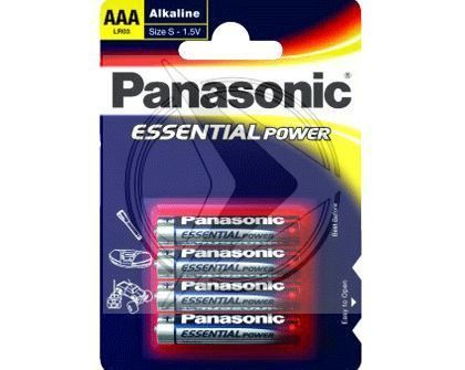 Pila Panasonic LR-03 Alcalina AAA. Caja de 12 blister de 4 unid