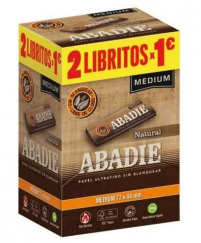 Papel Abadie natural 1 1/4 expositor 2x1